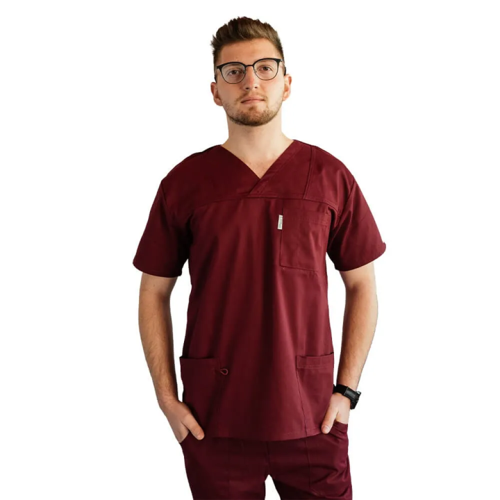 Costum medical Lotus 1, Basic 1, visiniu - imagine 8