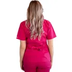 Bluza kimono cu maneca scurta, Lotus 1, fucsia