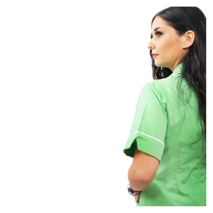 Bluza medicala capse/rever Lotus 1, LIR1, verde island - imagine 4