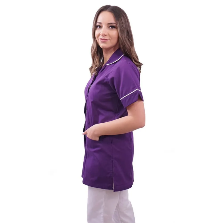 Bluza medicala fermoar/rever Lotus 1, LIR2, indigo - imagine 1