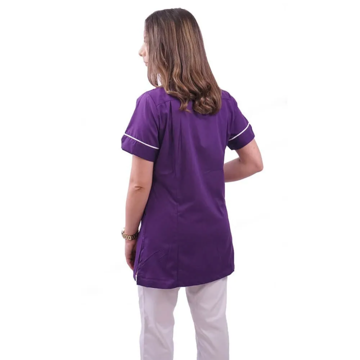 Bluza medicala fermoar/rever Lotus 1, LIR2, indigo - imagine 2