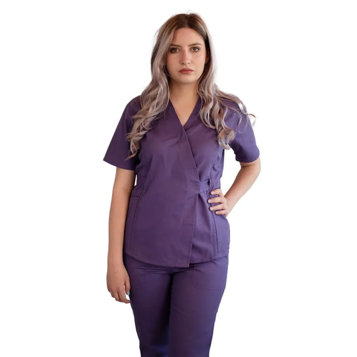 Bluza kimono cu maneca scurta Lotus 3, BBC, stretch, indigo - imagine 1