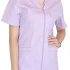 Bluza in V cu fermoar si maneca scurta, Lotus 1, lila