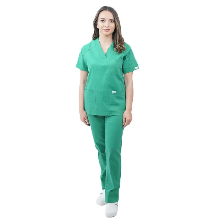 Costum medical Lotus 2, Basic 2, verde chirurgical - imagine 1