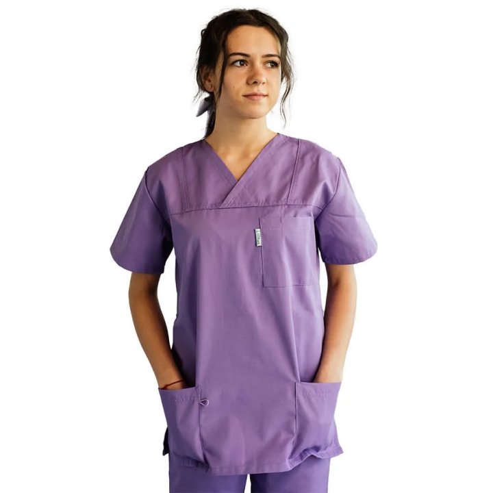 Costum medical Lotus 3, Basic 1 BBC, stretch, mov - imagine 2