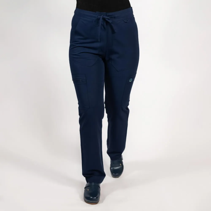 Pantaloni medicali Lotus Flex, stretch, cu snur, bleumarin, TRS-SP6 - imagine 2