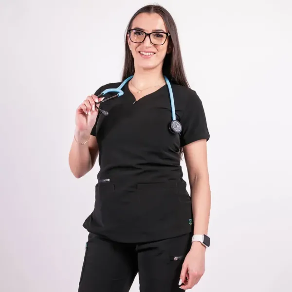 Costum medical Lotus Flex, stretch, negru, TS-NP10 TS-SP3