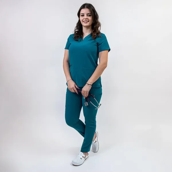 Costum medical Lotus Flex, stretch, turcoaz inchis, TS-NP10 TS-SP3