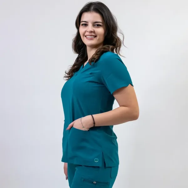 Costum medical Lotus Flex, stretch, turcoaz inchis, TS-NP10 TS-SP3