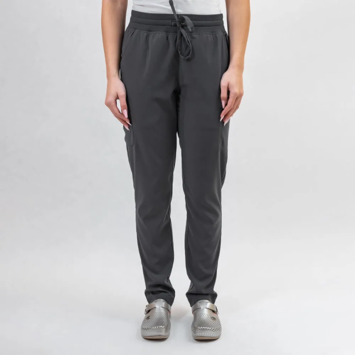 Pantaloni medicali Lotus Flex, stretch, cu snur, gri, TS-SP3 - imagine 4
