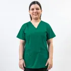 Costum medical Lotus Flex, stretch, verde hunter/negru, CVC-NP1 TS-SP4