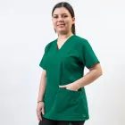 Costum medical Lotus Flex, stretch, verde hunter/negru, CVC-NP1 TS-SP4