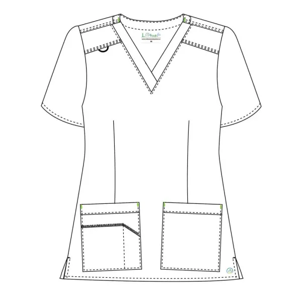 Costum medical Lotus Flex, stretch, verde hunter/negru, CVC-NP1 TS-SP4