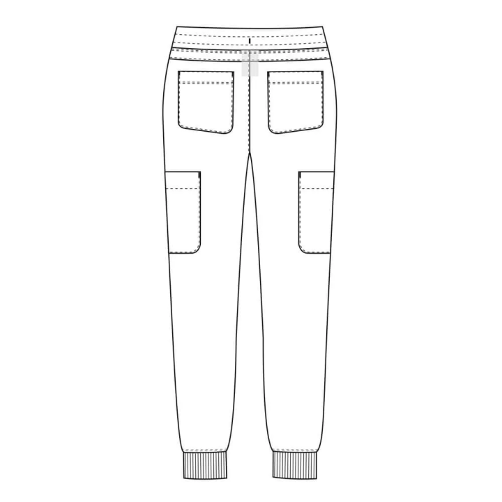 Pantaloni medicali Lotus Flex, stretch, cu snur, negru, TS-SP4 - imagine 6