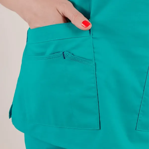 Bluza medicala Lotus Flex, stretch, aqua, CVC-NP1