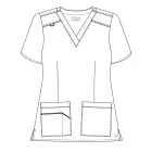 Bluza medicala Lotus Flex, stretch, aqua, CVC-NP1