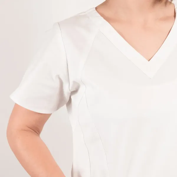 Costum medical Lotus Flex, stretch, alb, CVC-NP4 CVC-SP2
