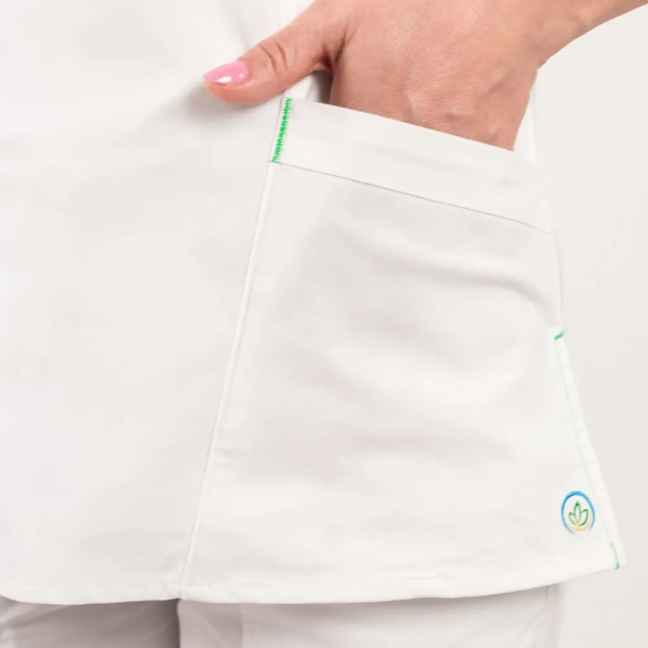 Costum medical Lotus Flex, stretch, alb, CVC-NP4 CVC-SP2 - imagine 9