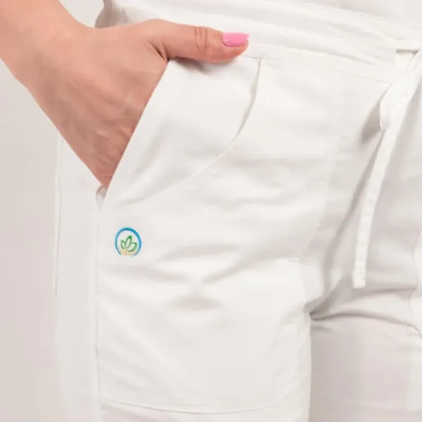 Costum medical Lotus Flex, stretch, alb, CVC-NP4 CVC-SP2