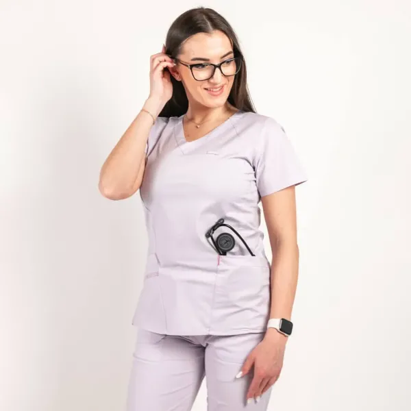 Costum medical Lotus Flex, stretch, mov deschis, CVC-NP4 CVC-SP2