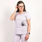 Costum medical Lotus Flex, stretch, mov deschis, CVC-NP4 CVC-SP2