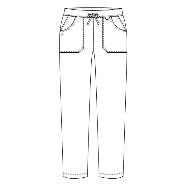Pantaloni medicali Lotus Flex, stretch, cu elastic si snur, rosu, CVC-SP2
