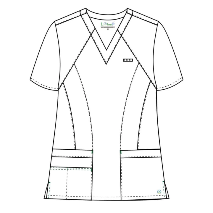 Bluza medicala Lotus Flex, stretch, sea frost, CVC-NP4 - imagine 6