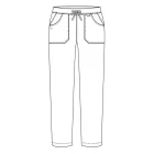 Pantaloni medicali Lotus Flex, stretch, cu elastic si snur, aqua, CVC-SP2