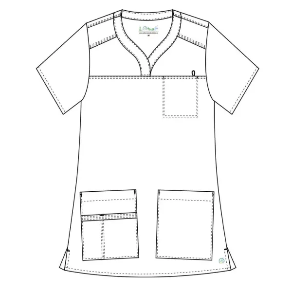 Bluza medicala Lotus Flex, stretch, visiniu, CVC-NP3