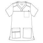 Bluza medicala Lotus Flex, stretch, visiniu, CVC-NP3