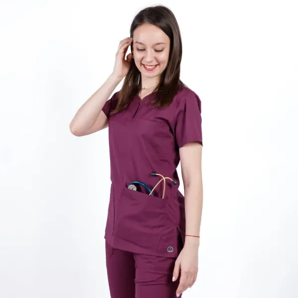 Costum medical Lotus Flex, stretch, wine, CVC-NP3 CVC-SP2