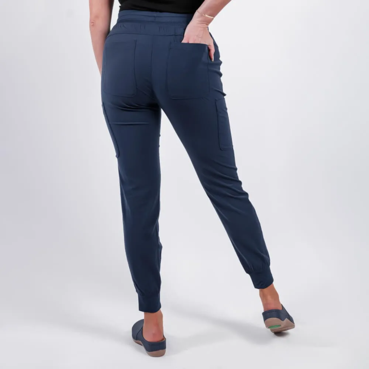 Pantaloni medicali Lotus Flex, stretch, cu snur, bleumarin, TS-SP4 - imagine 3