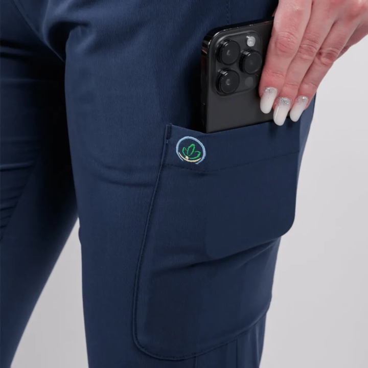 Pantaloni medicali Lotus Flex, stretch, cu snur, bleumarin, TS-SP4 - imagine 5