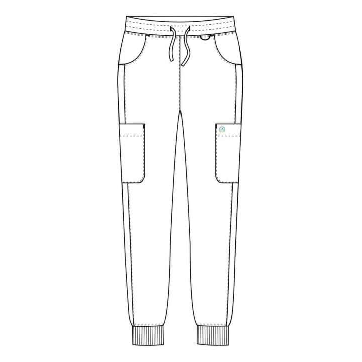 Pantaloni medicali Lotus Flex, stretch, cu snur, bleumarin, TS-SP4 - imagine 6
