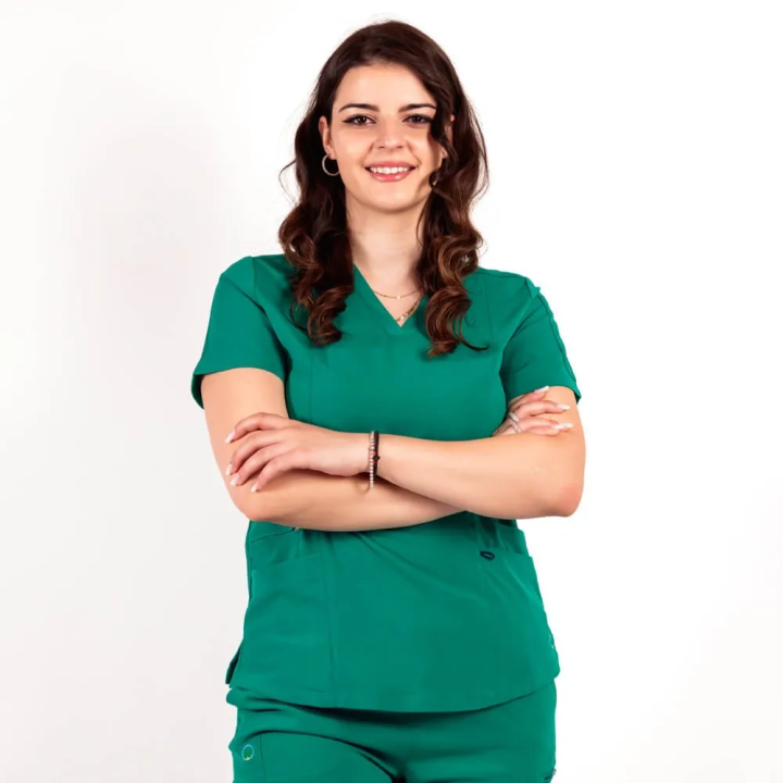 Bluza medicala Lotus Flex, stretch, turcoaz teal, TS-NP7 - imagine 1