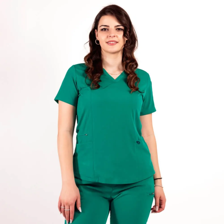 Bluza medicala Lotus Flex, stretch, turcoaz teal, TS-NP7 - imagine 2