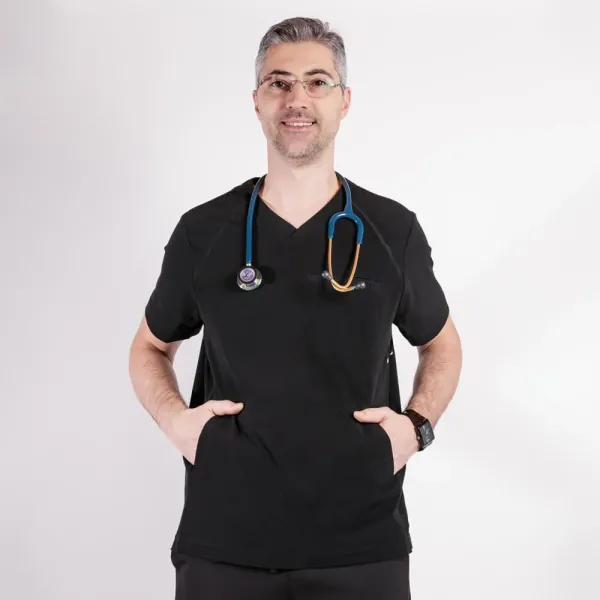 Costum medical Lotus Flex, stretch, negru, TS-NP9 TRS-SP9