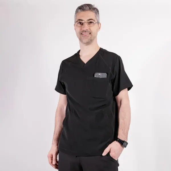 Costum medical Lotus Flex, stretch, negru, TS-NP9 TRS-SP9