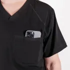 Bluza medicala Lotus Flex, stretch, negru, TS-NP9