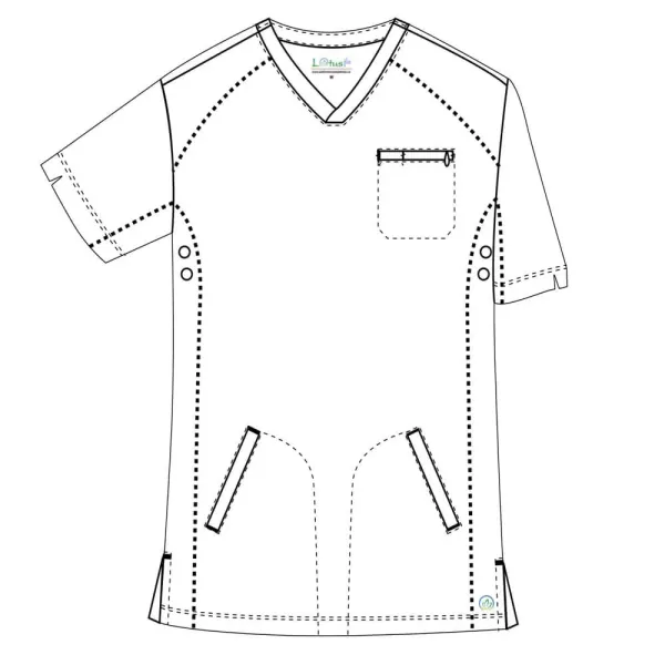 Bluza medicala Lotus Flex, stretch, negru, TS-NP9