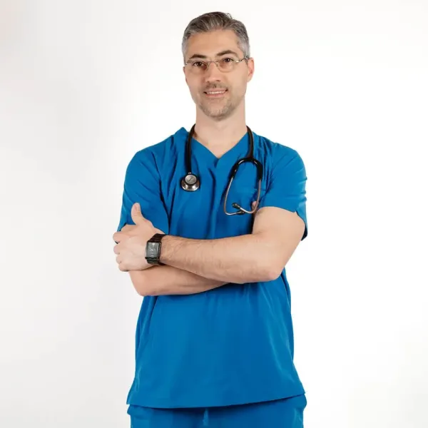 Costum medical Lotus Flex, stretch, albastru royal, TS-NP9 TS-SP9