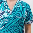 Bluza medicala imprimata Lotus 1, guler in V, Straight Motion