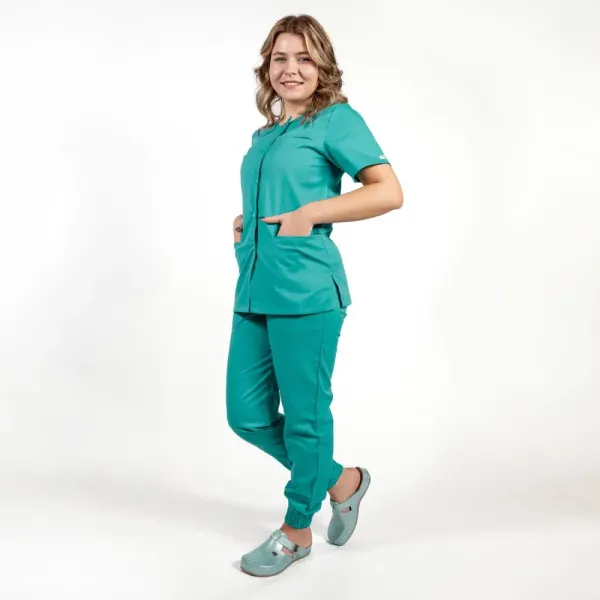 pantaloni cu elastic in talie si manseta