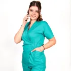 Costum Lotus 2, bluza kimono, pantaloni cu elastic in talie si manseta, turcoaz