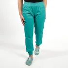 Costum Lotus 2, bluza kimono, pantaloni cu elastic in talie si manseta, turcoaz