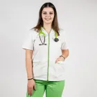 Bluza in V cu fermoar