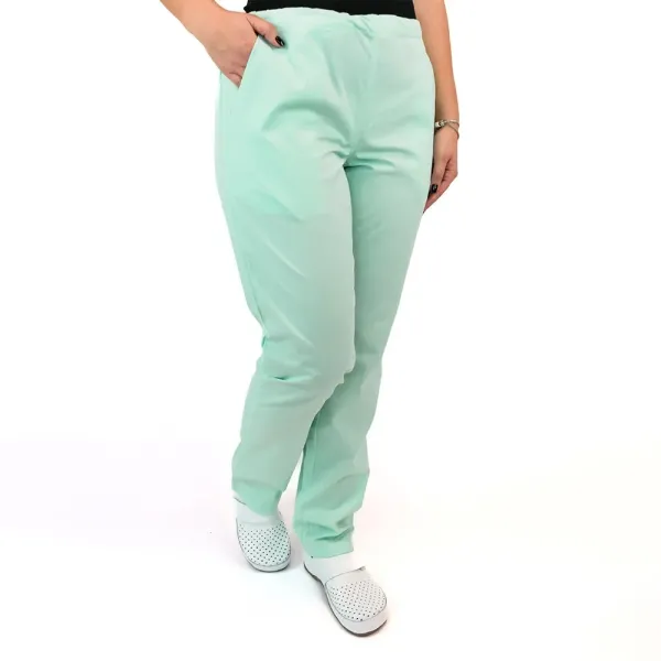 Pantalon unisex Lotus 1, cu snur, verde menta