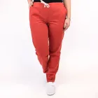 Costum Lotus 1, bluza kimono, pantaloni cu snur, rosu