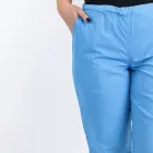 Pantalon unisex Lotus 1, cu snur, albastru deschis