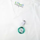 Ceas pentru doctori, cu clip-on, Lotus, turcoaz